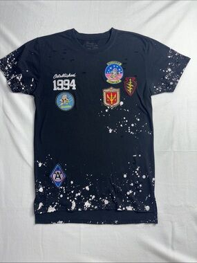 Bleecker & Mercer 1994 Motif Military Patch Splatch-Paint Graphic Tee